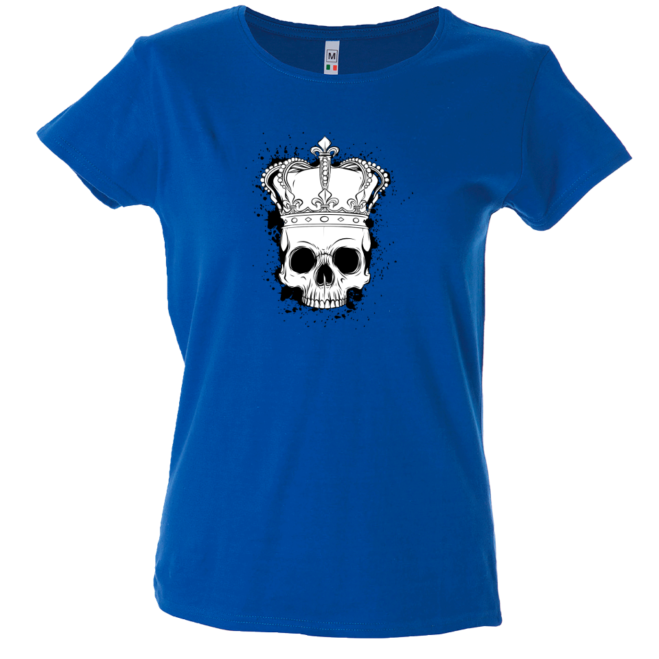 Camiseta mujer calavera rey