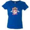Camiseta  mujer cerdito aviador