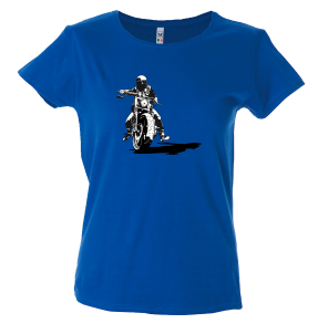 Camiseta mujer motero con casco