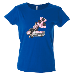 Camiseta mujer mujer coche rosa