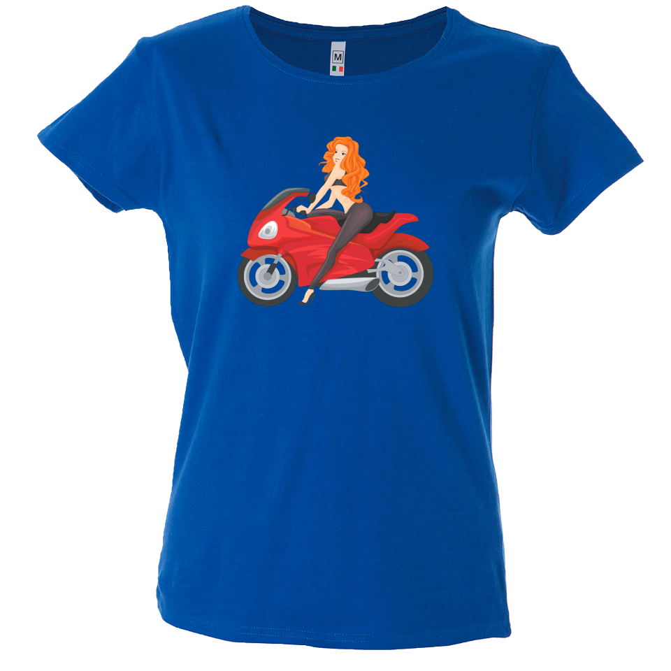 Camiseta mujer mujer moto