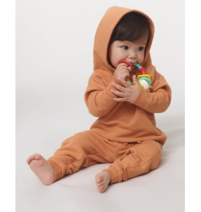 Sudadera con capucha orgánica de bebé personalizada