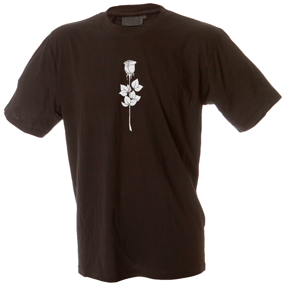 Camiseta hombre flor rosa