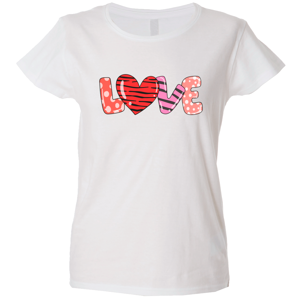 Camiseta mujer love estampado