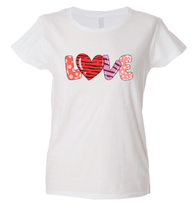 Camiseta mujer love estampado