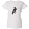 Camiseta mujer silueta de una moto