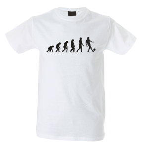 Camiseta hombre evolución mono fútbol