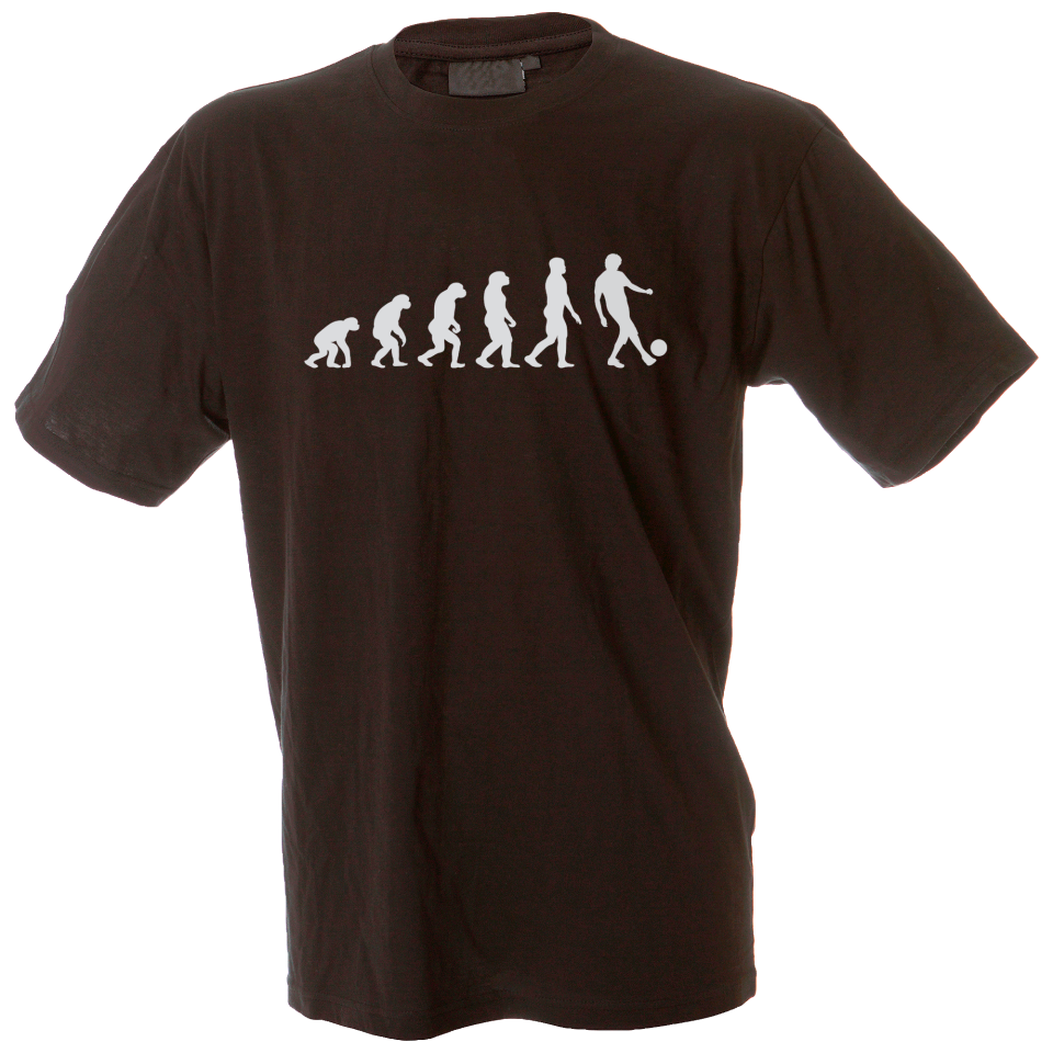 Camiseta hombre evolución mono fútbol