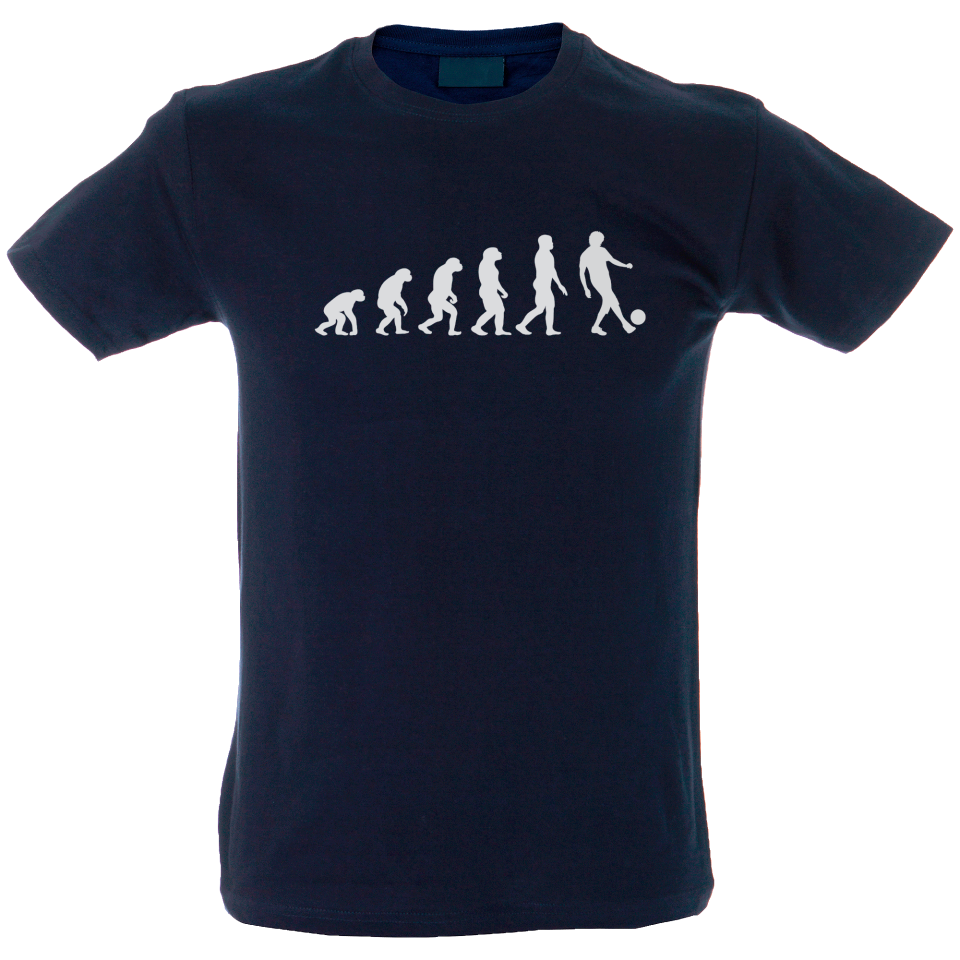 Camiseta hombre evolución mono fútbol