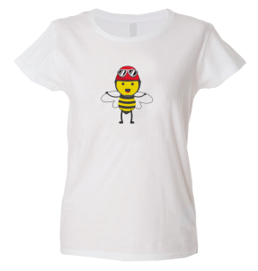 Camiseta mujer abeja motera