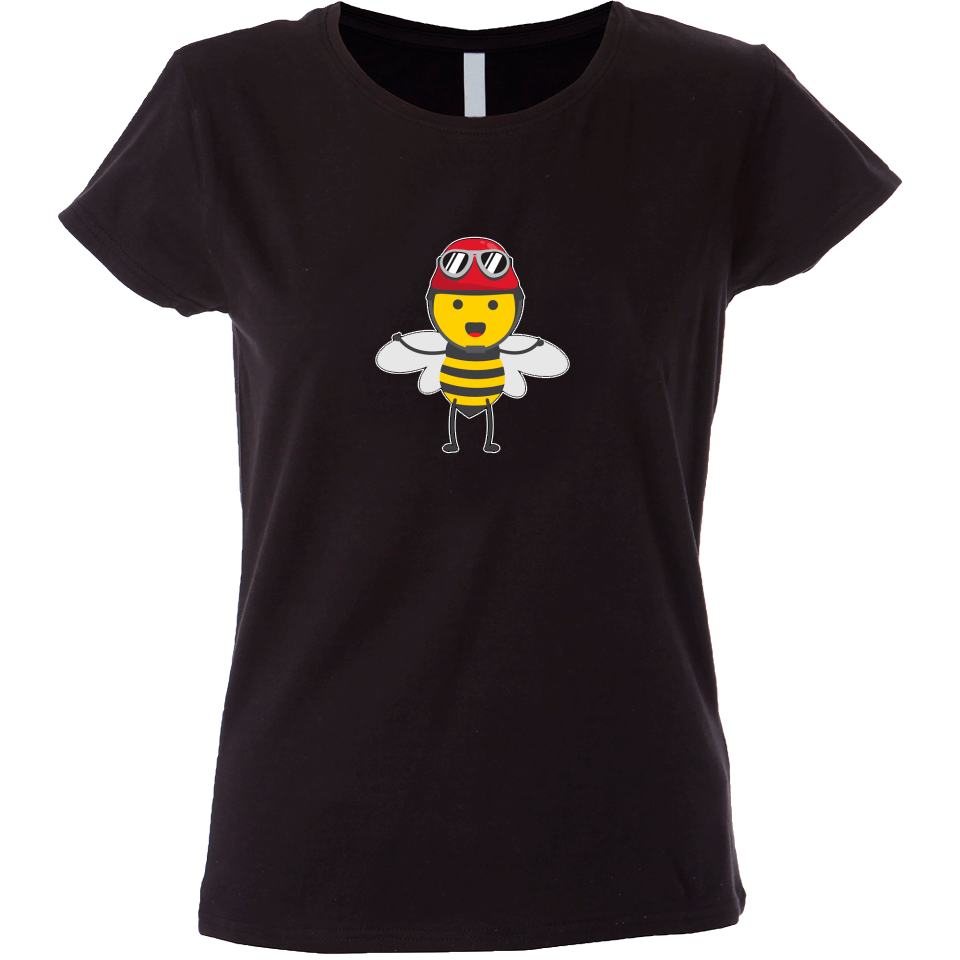 Camiseta mujer abeja motera