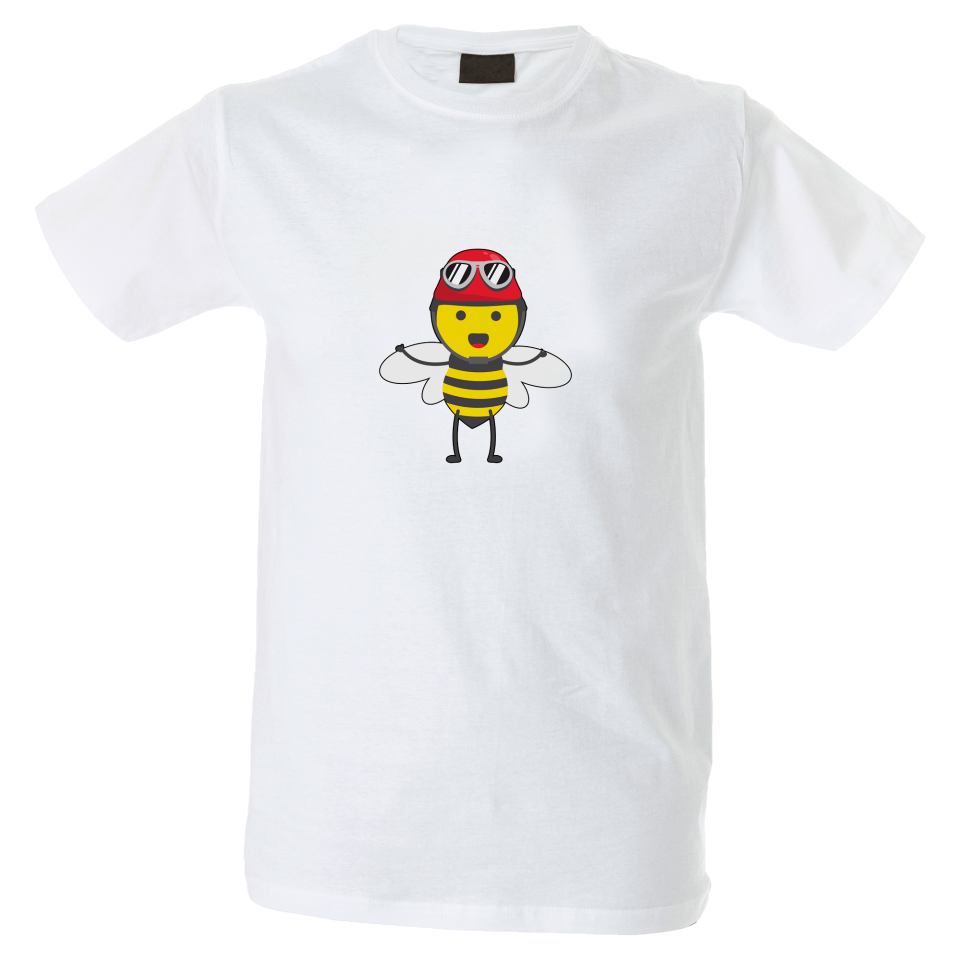 Camiseta hombre abeja motera