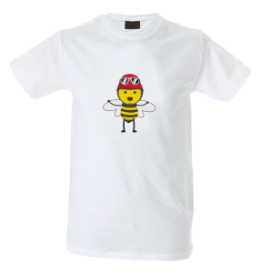 Camiseta hombre abeja motera