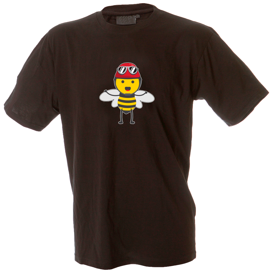 Camiseta hombre abeja motera