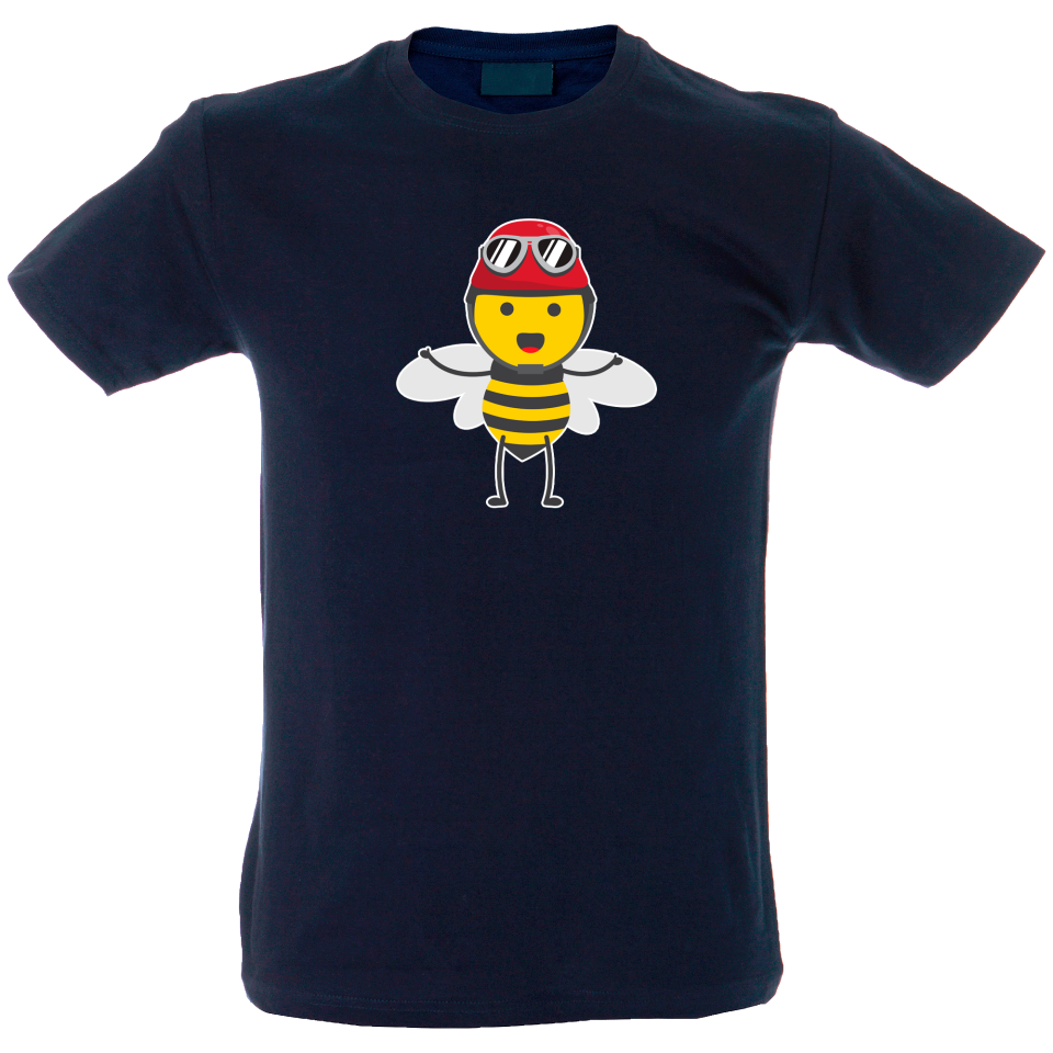 Camiseta hombre abeja motera