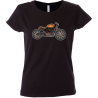 Camiseta mujer moto naranja