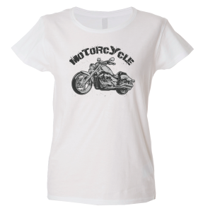 Camiseta mujer moto retro