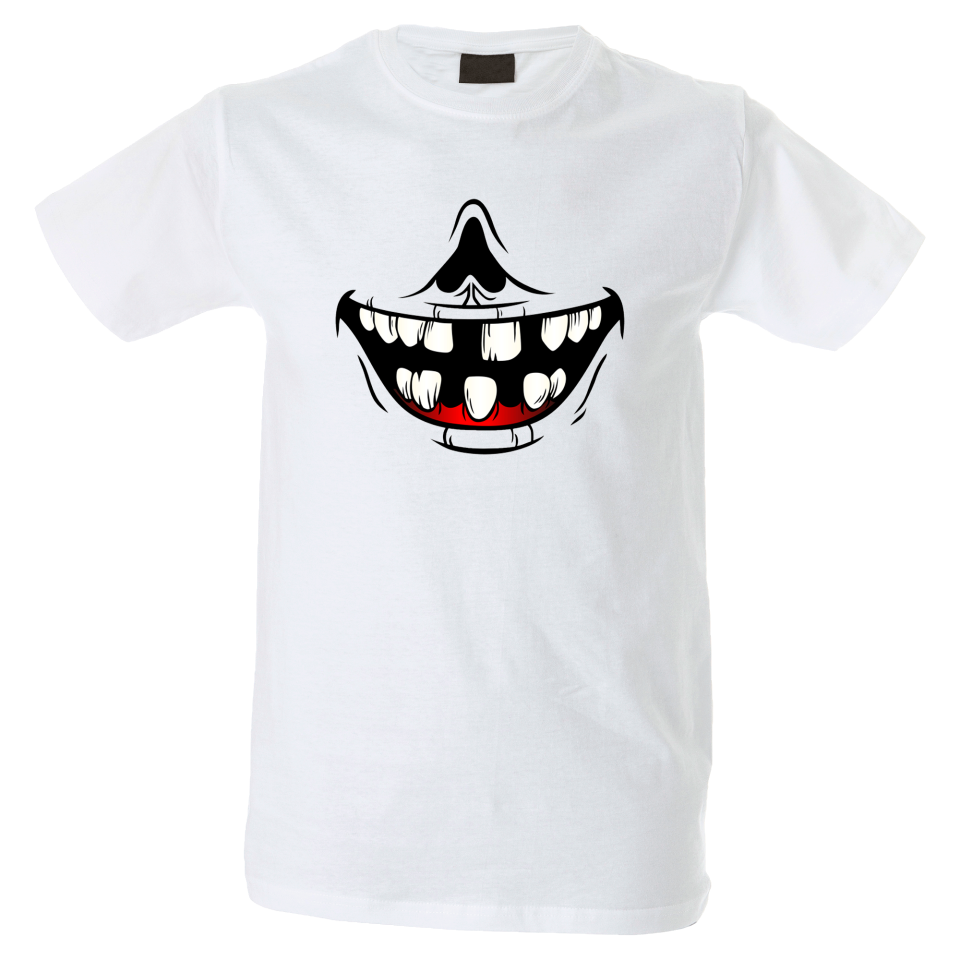 Camiseta hombre sonrisa desdentada