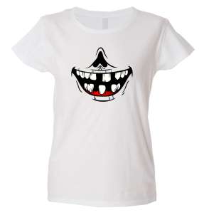 Camiseta mujer sonrisa desdentada