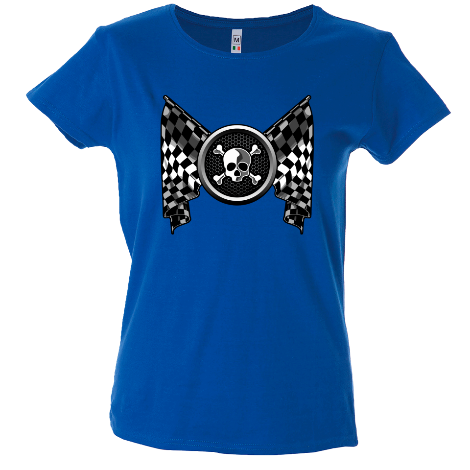 Camiseta mujer bandera calavera