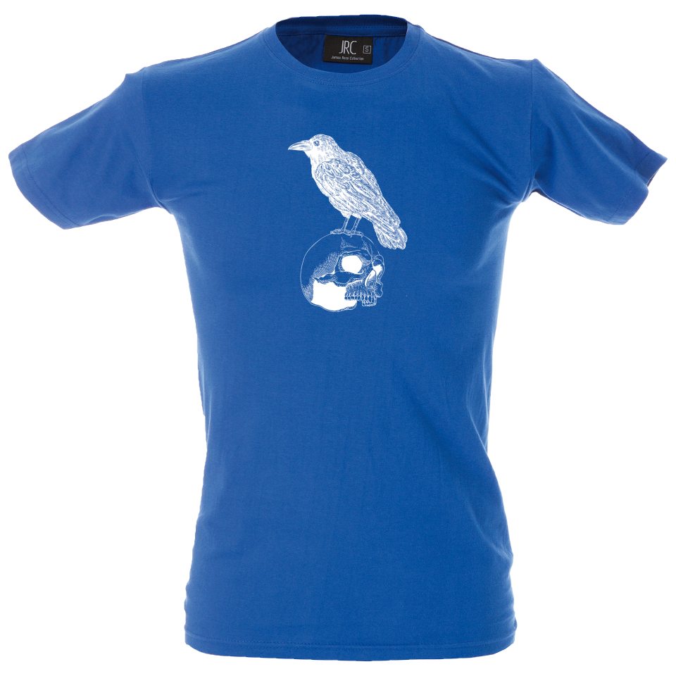 Camiseta hombre cuervo calavera