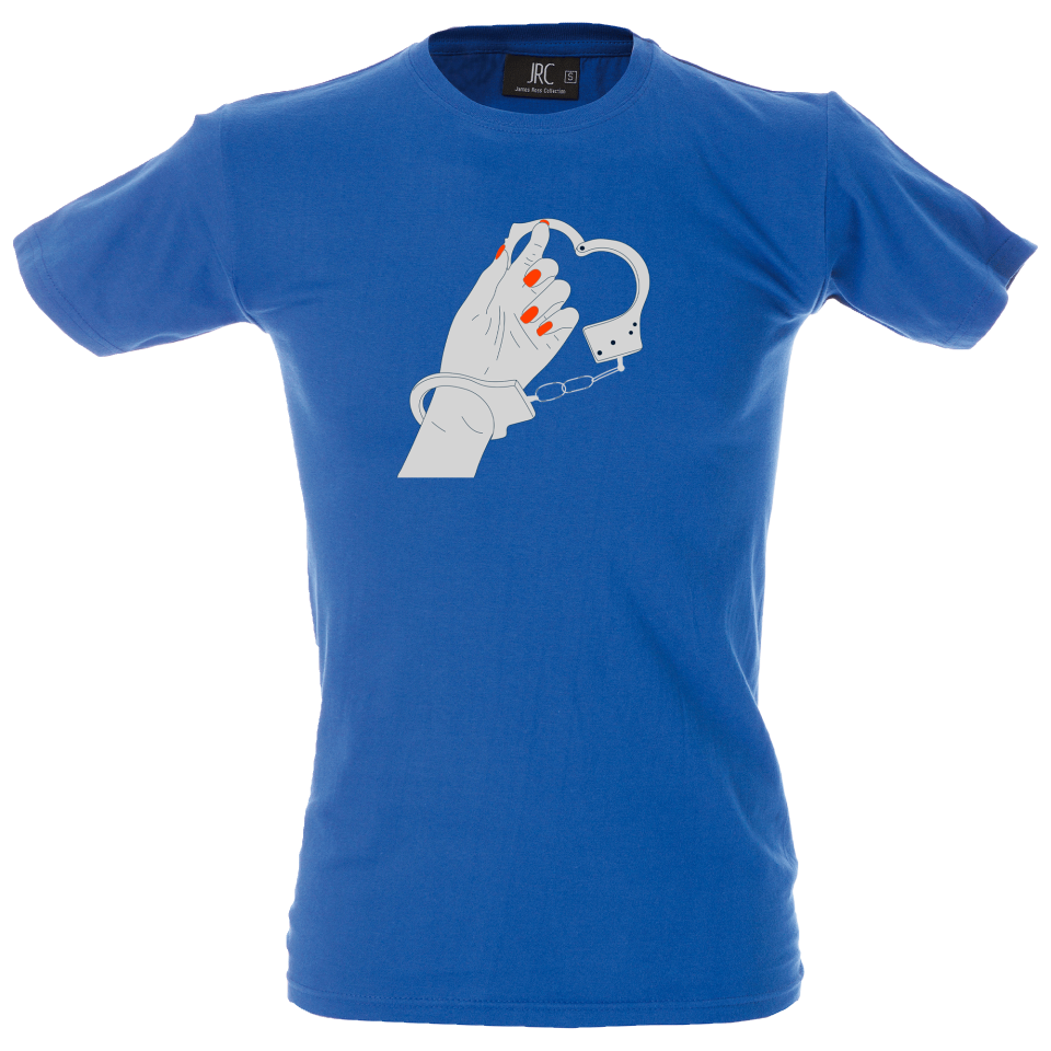Camiseta hombre mano esposada