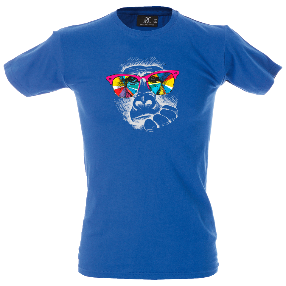 Camiseta hombre mono hipy