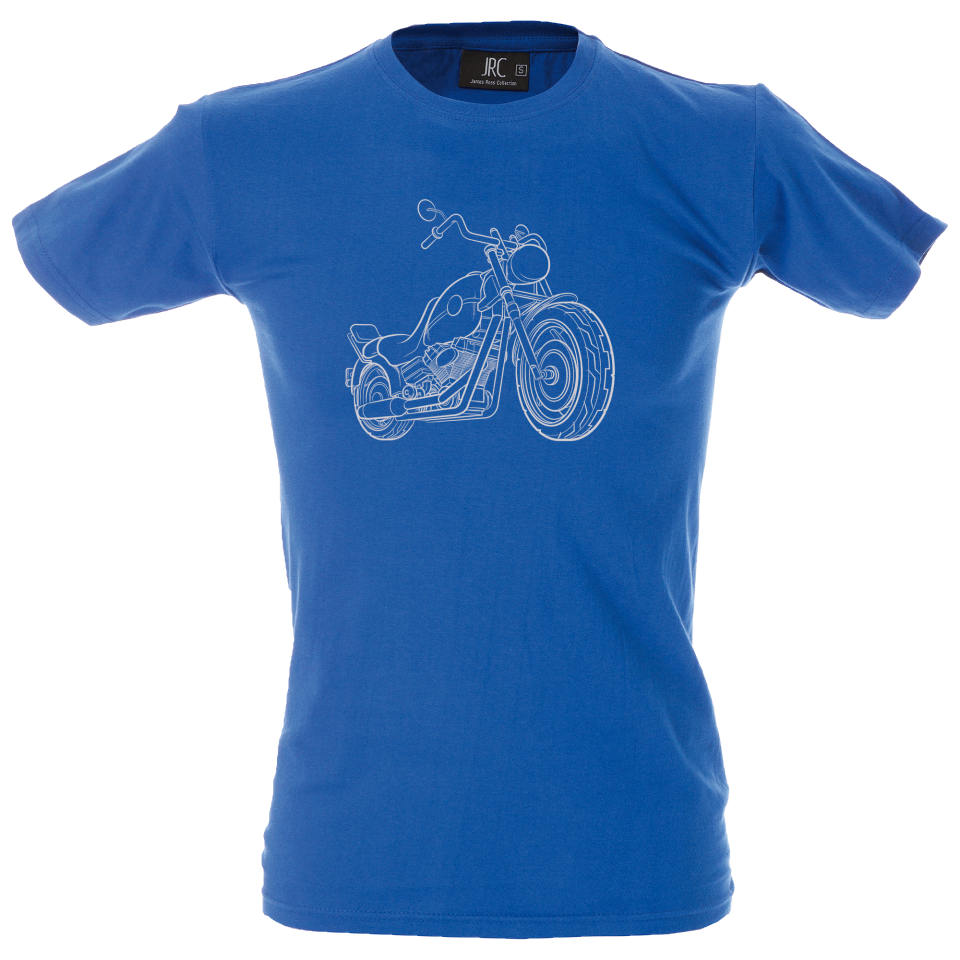 Camiseta hombre silueta de una moto