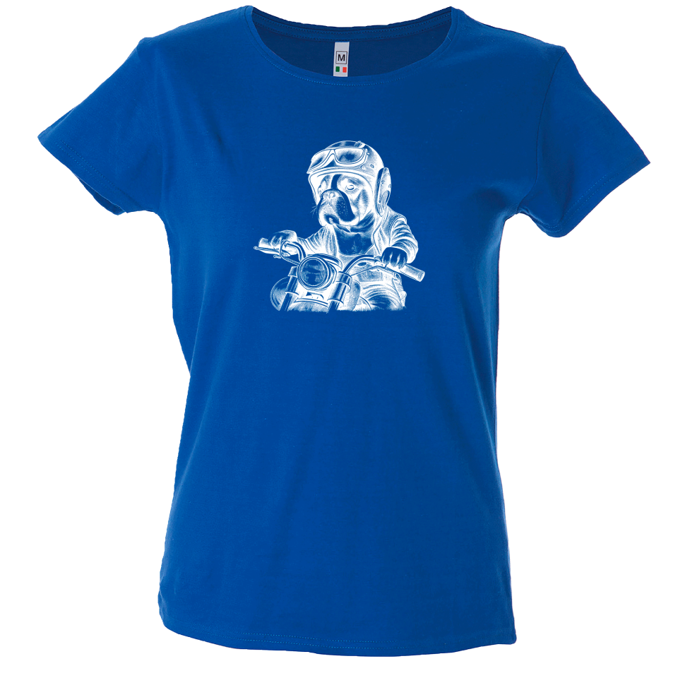 Camiseta mujer bulldog moto