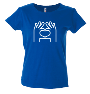 Camiseta mujer manos corazón