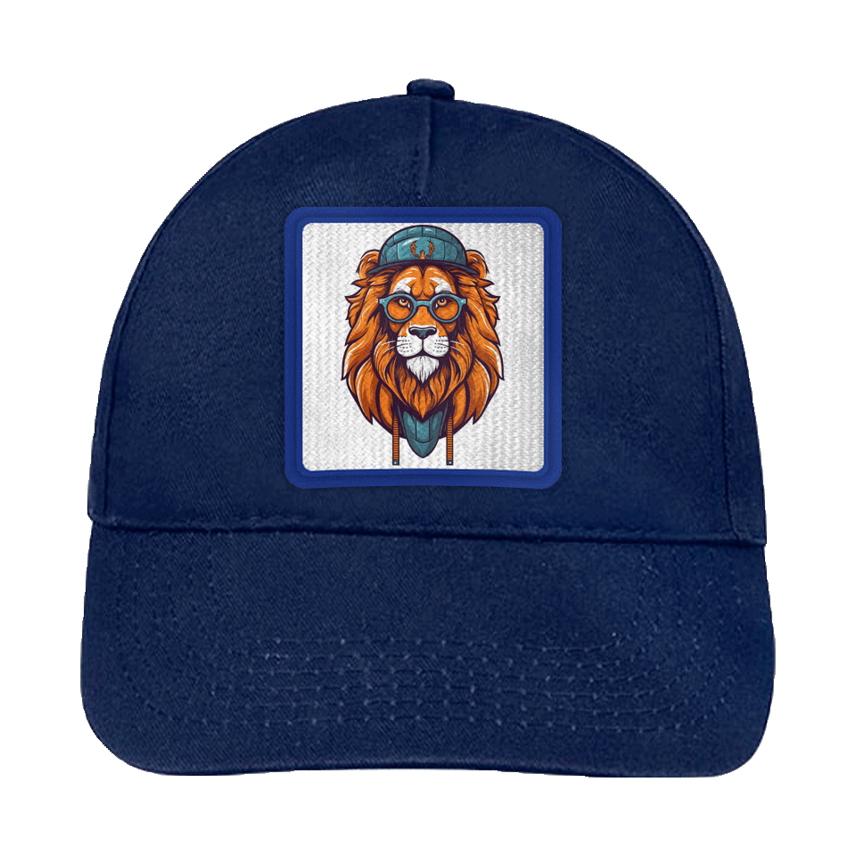 Gorra infantil con parche León Hipster Gorro Azul