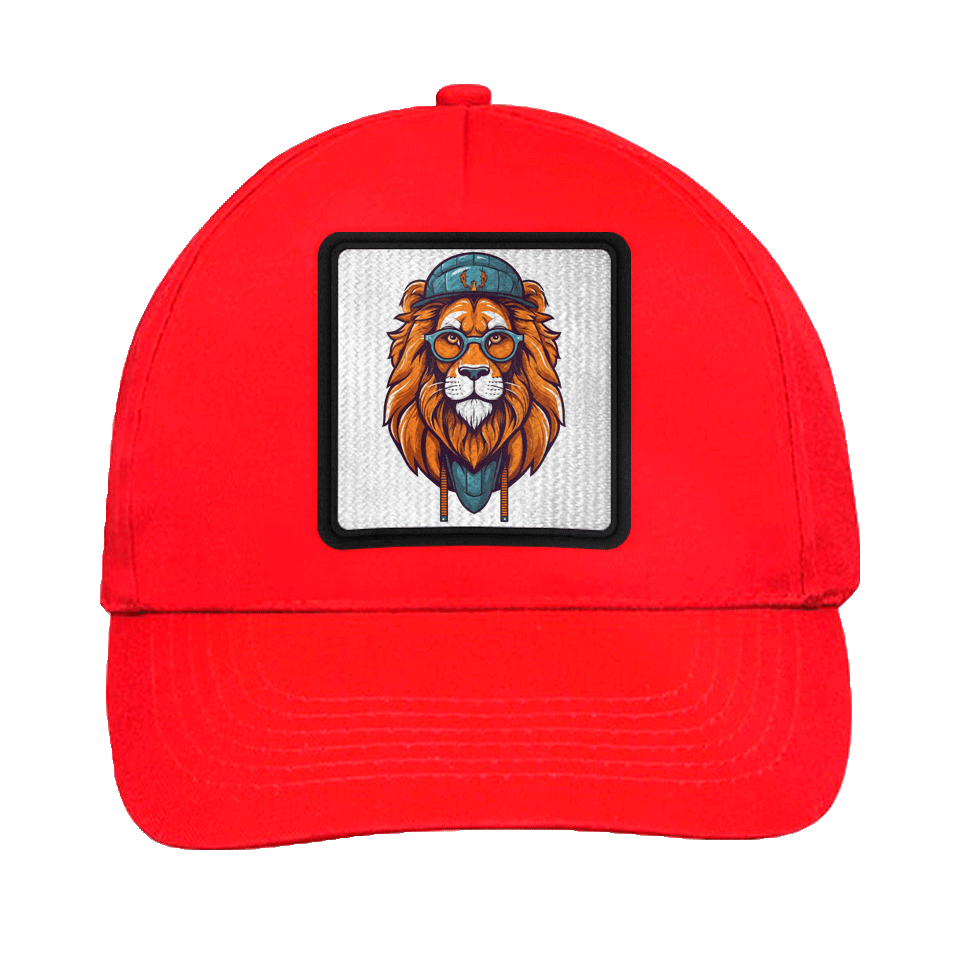 Gorra infantil con parche León Hipster Gorro Azul