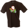 Camiseta hombre papa Noel en moto
