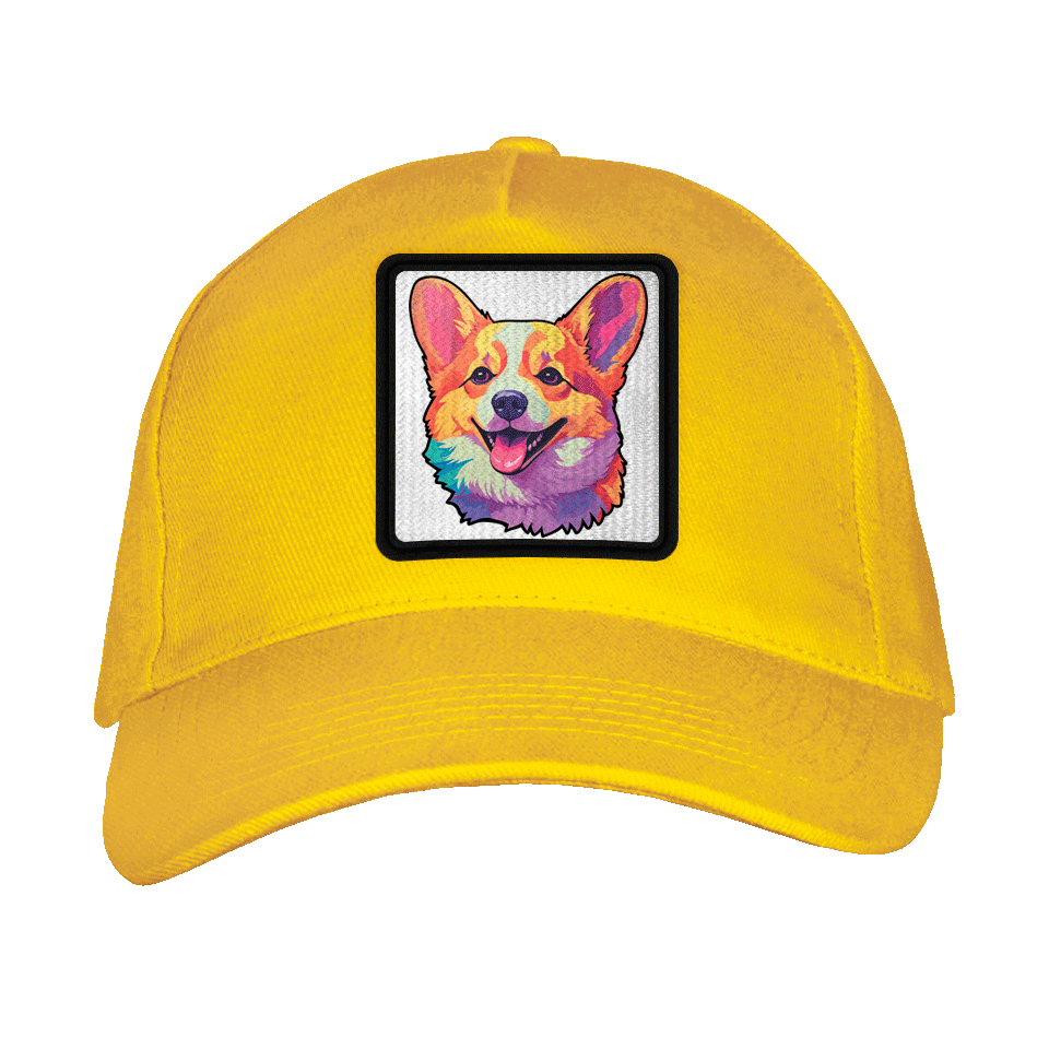 Gorra adulto con parche Corgi Colorido