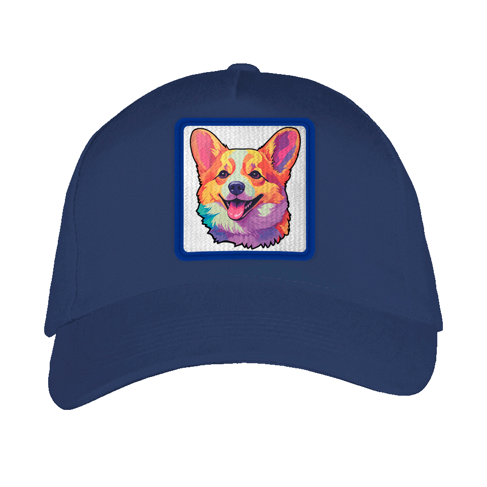 Gorra adulto con parche Corgi Colorido