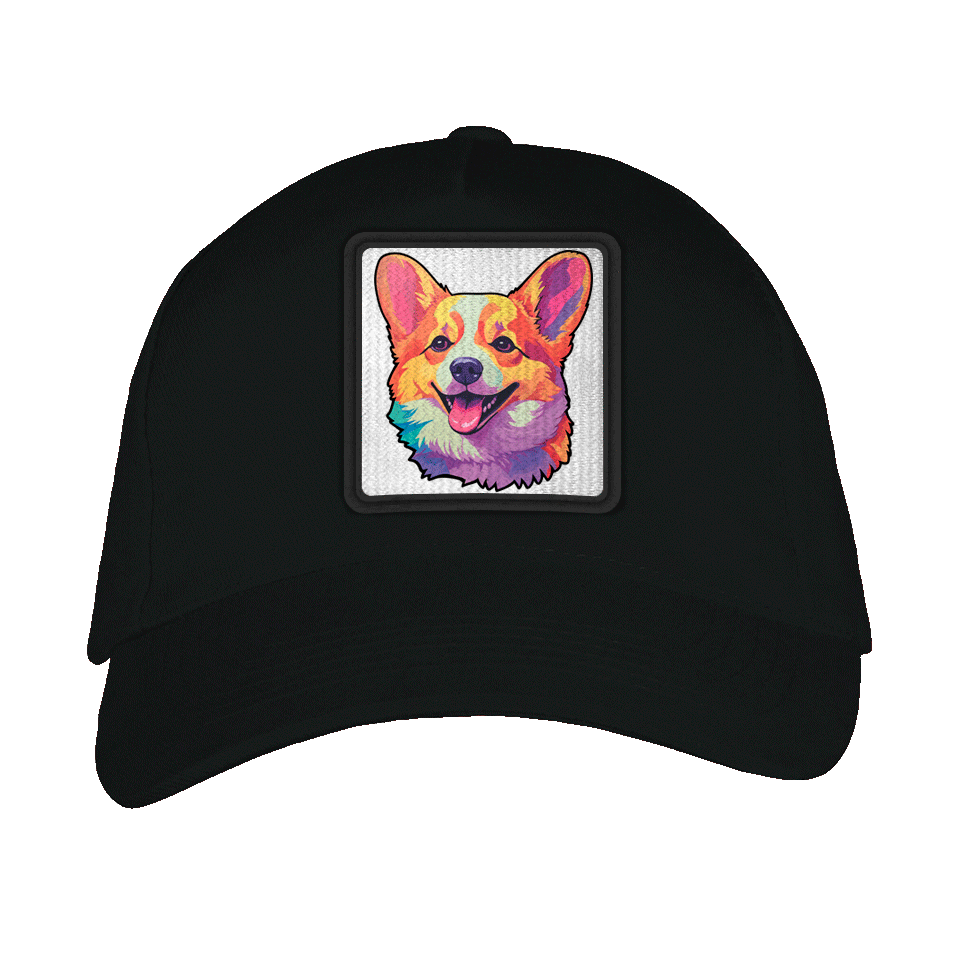Gorra adulto con parche Corgi Colorido