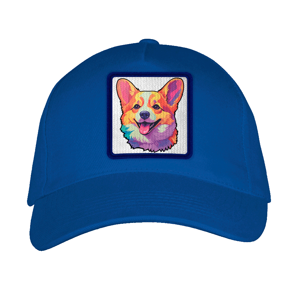 Gorra adulto con parche Corgi Colorido
