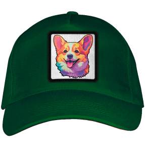 Gorra adulto con parche Corgi Colorido
