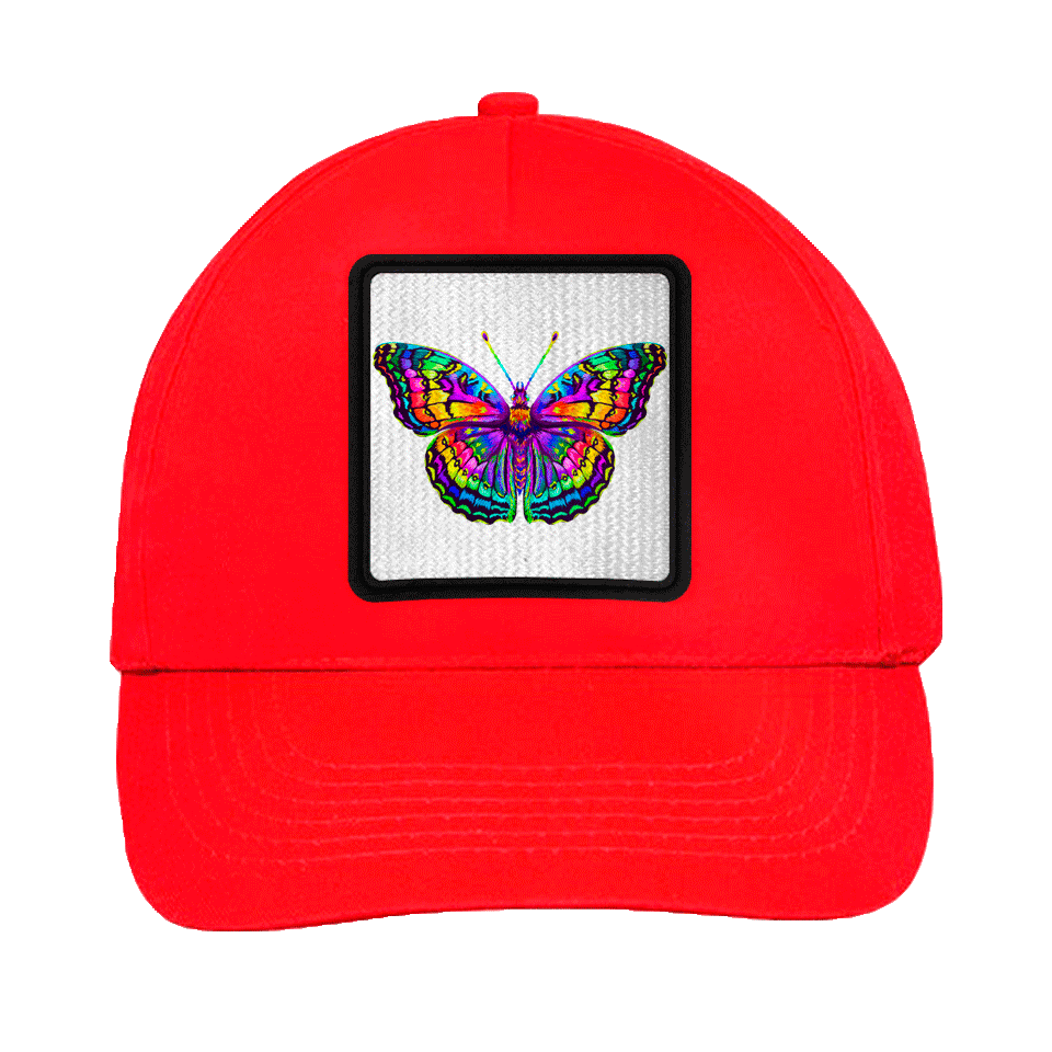 Gorra infantil con parche Mariposa Multicolor