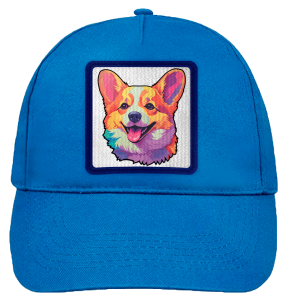 Gorra infantil con parche Corgi Colorido