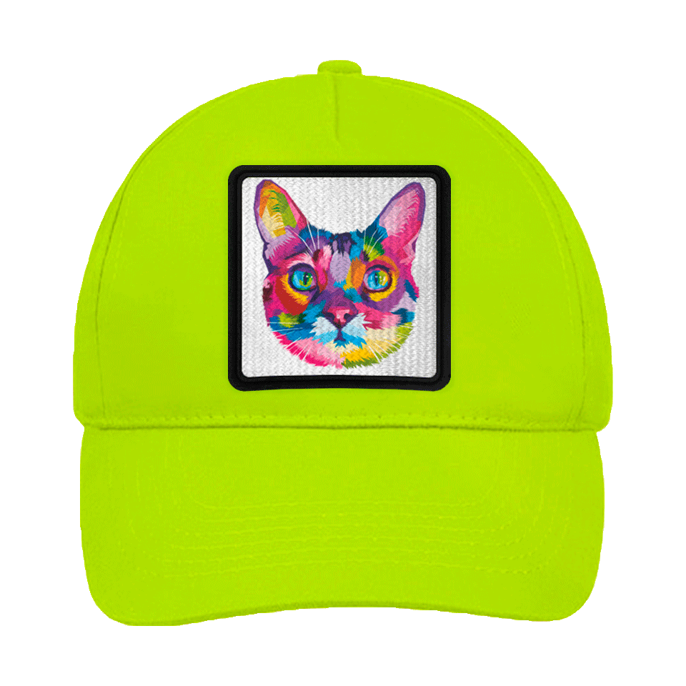 Gorra infantil con parche Cabeza Gato Multicolor