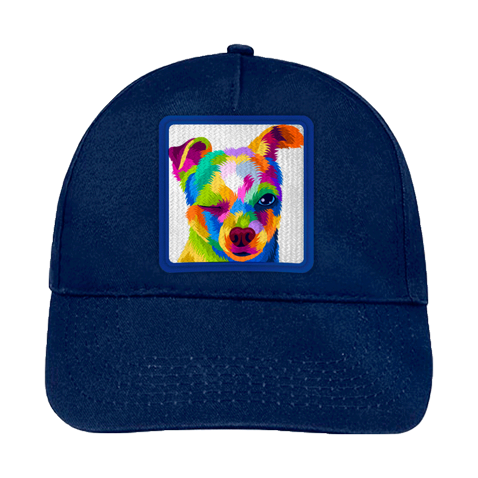Gorra infantil con parche Perro Guiñando Un Ojo
