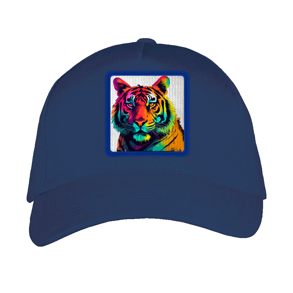 Gorra adulto con parche Tigre Colorido