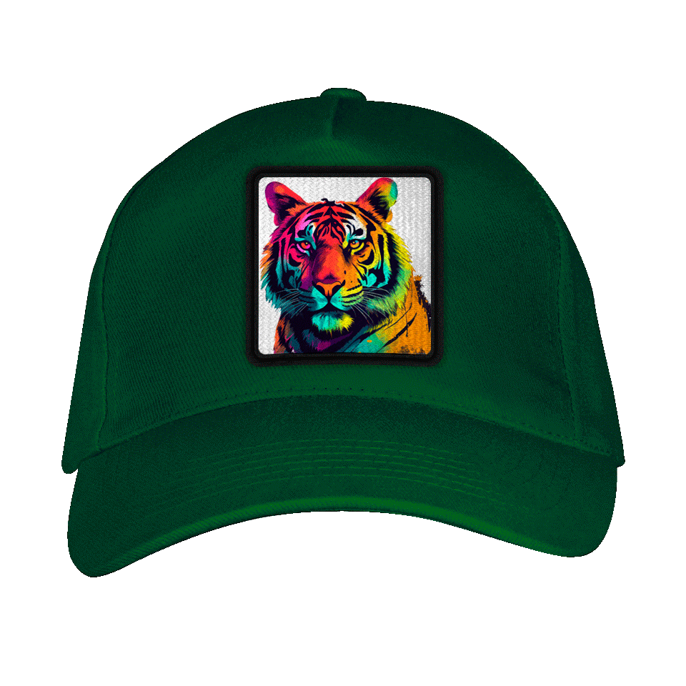 Gorra adulto con parche Tigre Colorido