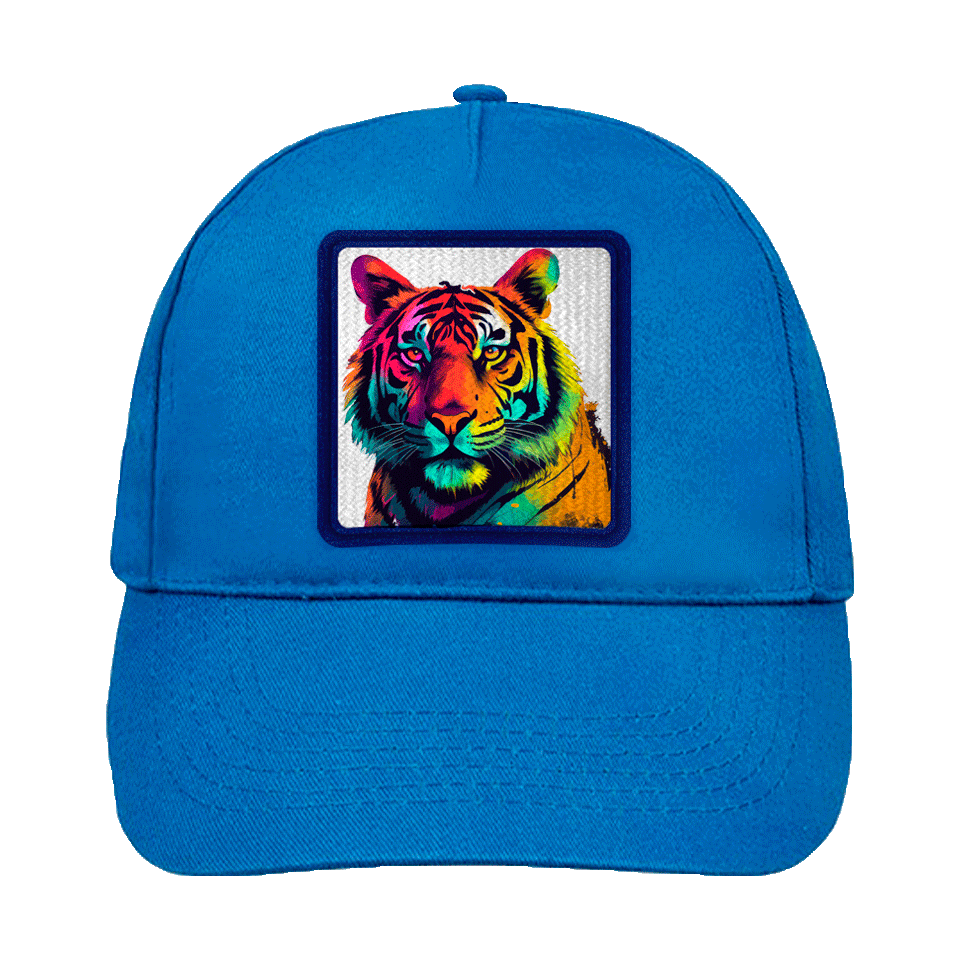 Gorra infantil con parche Tigre Colorido