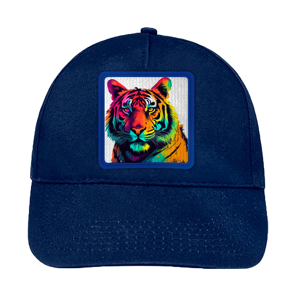 Gorra infantil con parche Tigre Colorido