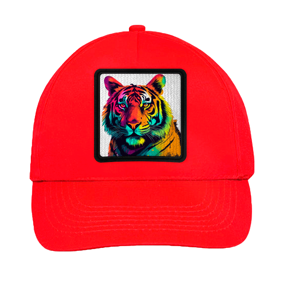 Gorra infantil con parche Tigre Colorido