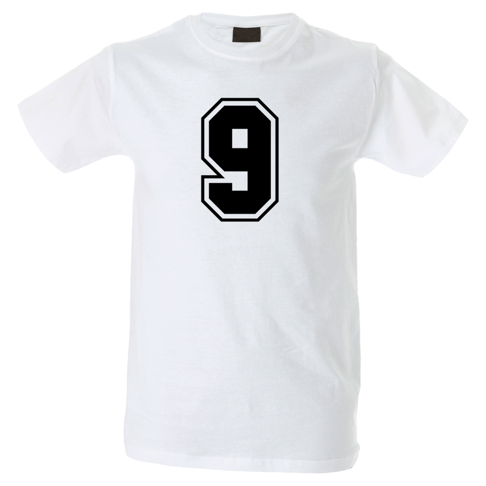 Camiseta hombre número 9