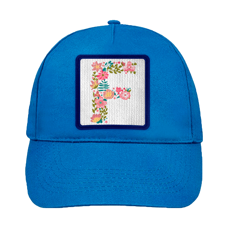 Gorra infantil con parche Letra F