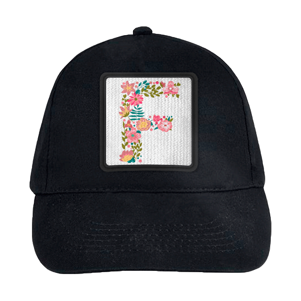 Gorra infantil con parche Letra F